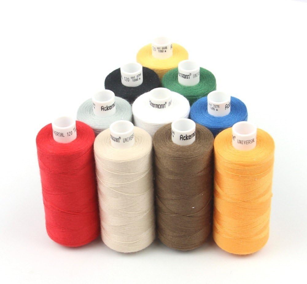 Ackermann Universal Sewing Thread, Mix, 10x 1000m