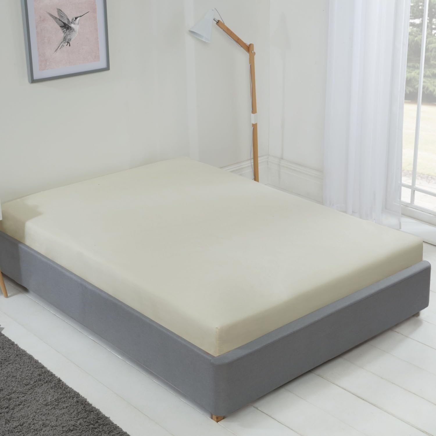 Emma Barclay Cream 200 Thread Count Luxury Egyptian Cotton Fitted Sheet In - Double Bed