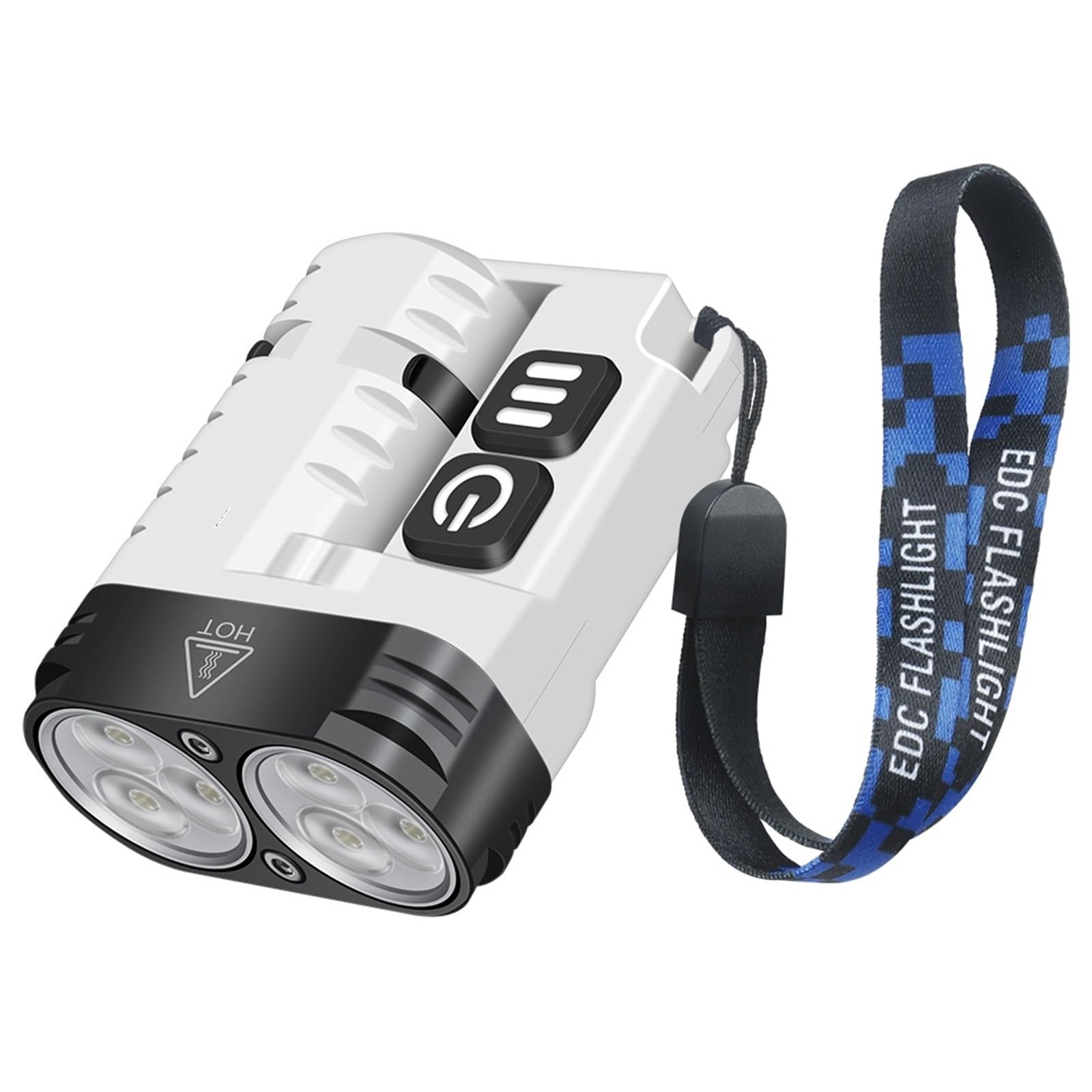 Ngtfdcp One Color Rechargeable Torch, Led 1600Lm Edc Flashlight Keychain Work Light Type-C Rechargeable Torch With Magnet Camping Pocket Lantern For Camping,Hiking