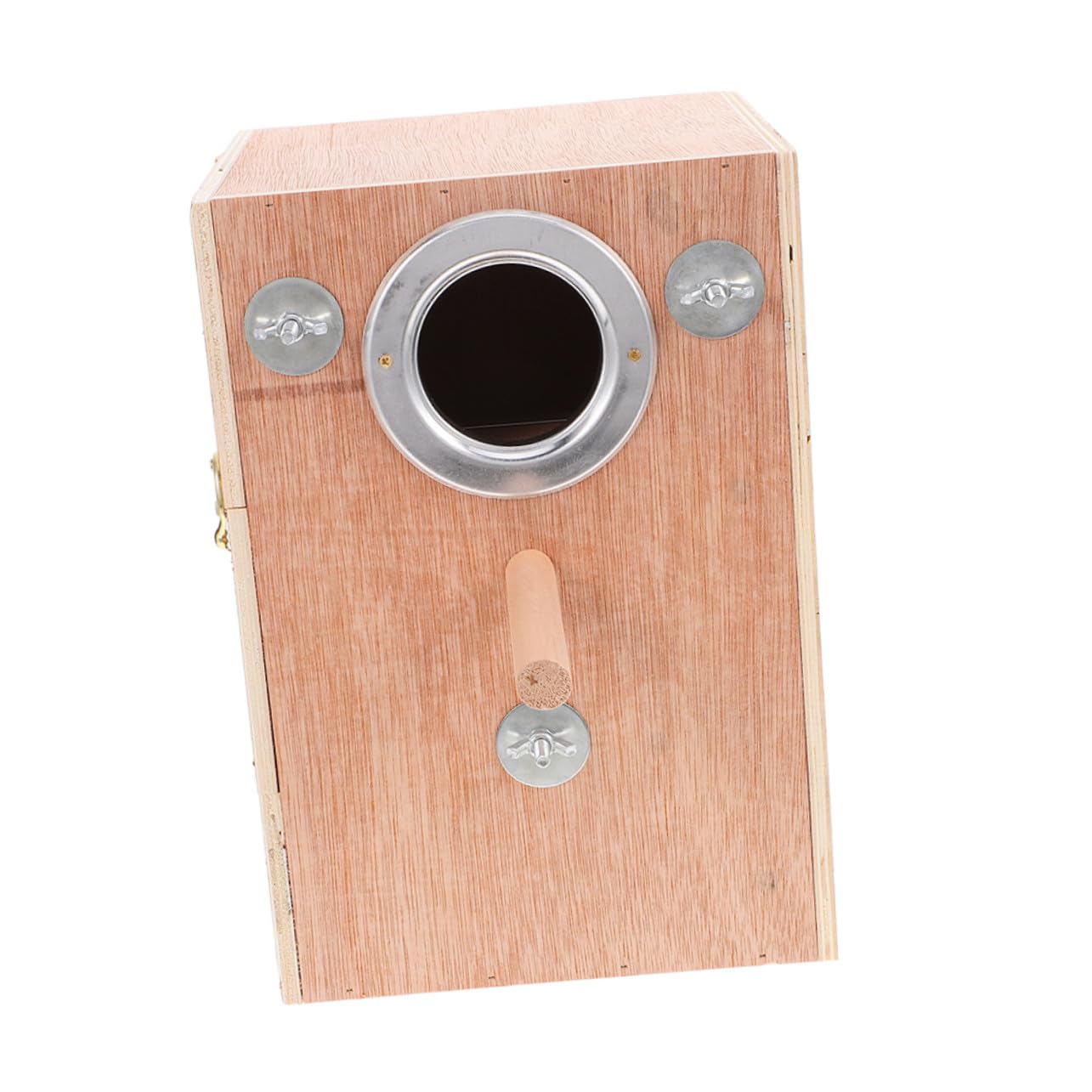 Caja Nido para Periquitos de Madera con Soporte Perchero Colgante Exterior Diseño Seguro y Cómodo Fácil Instalación y Limpieza Compatible con Agapornis Cacatúas y Pinzones