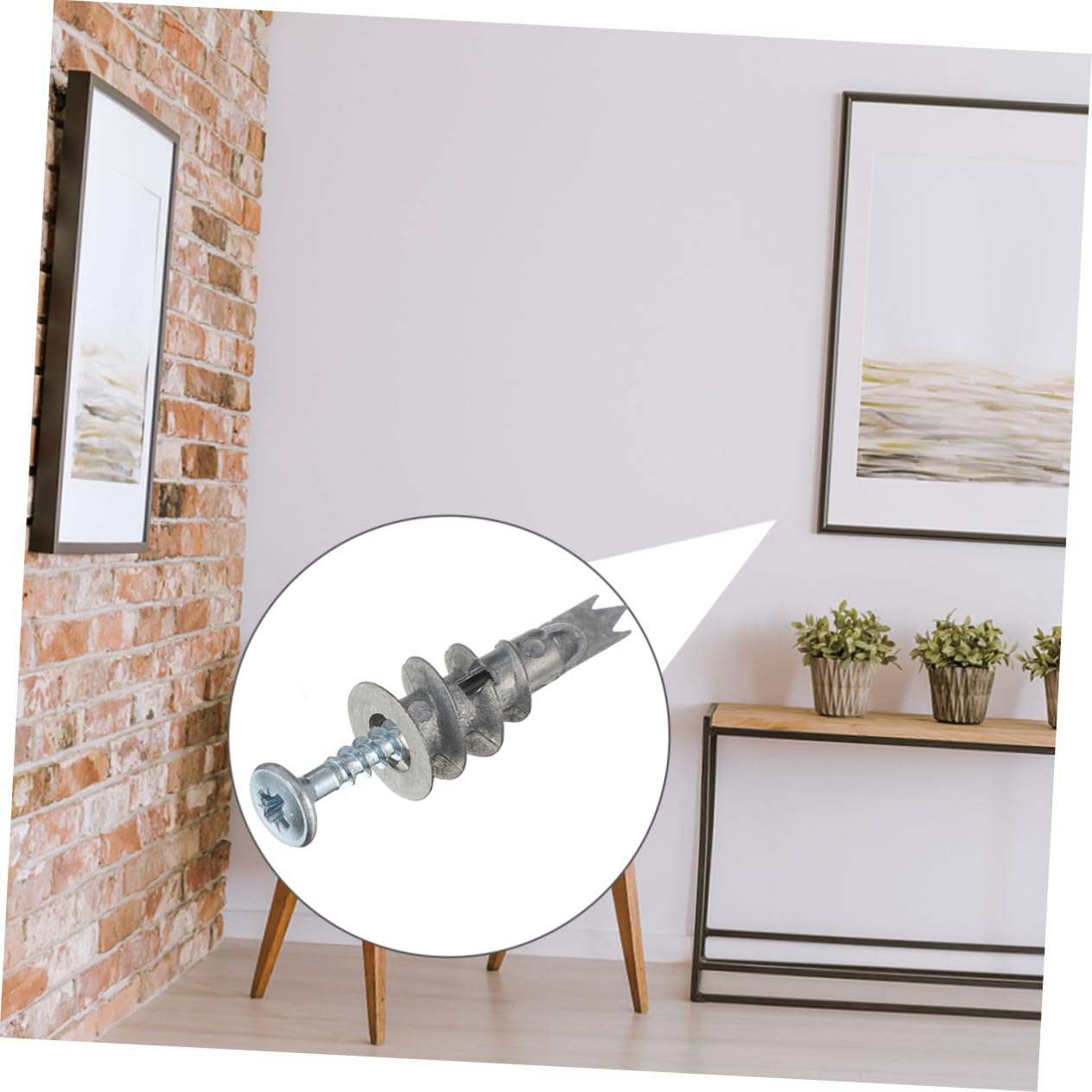 CHILDWEET 200piezas Fijación De Placas De Yeso Tornillos Autoperforantes Tapones Metálicos Tacos Tornillos De Anclaje Para Paredes
