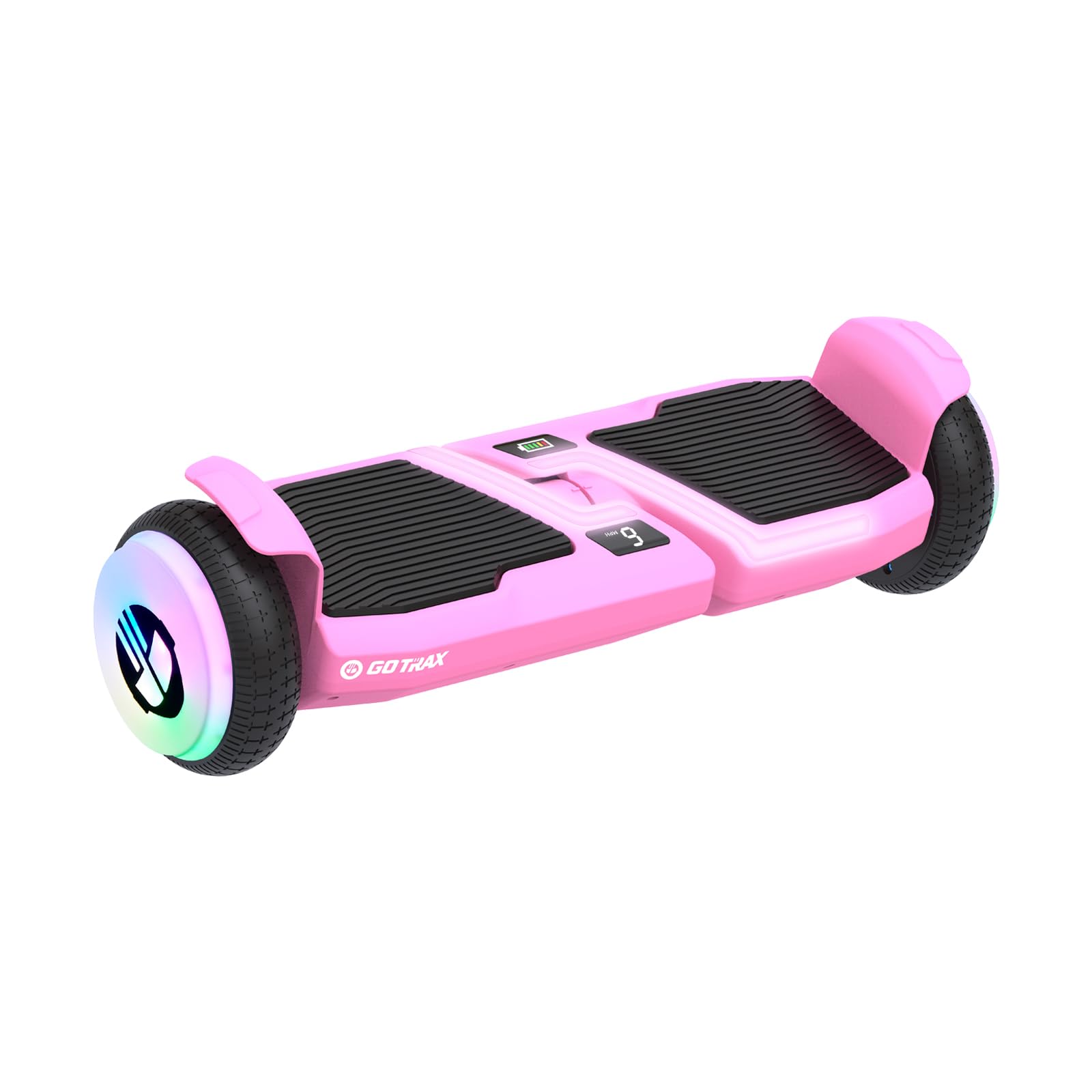 GotraxMARS Hoverboard with 6.5" LED Wheels & Music Speaker, 5 Miles Range & Top 6.2mph by Dual 200W Motor, Speed & Battery LED Display, UL2272 Certified Self Balancing Scooters for Kids(Pink)