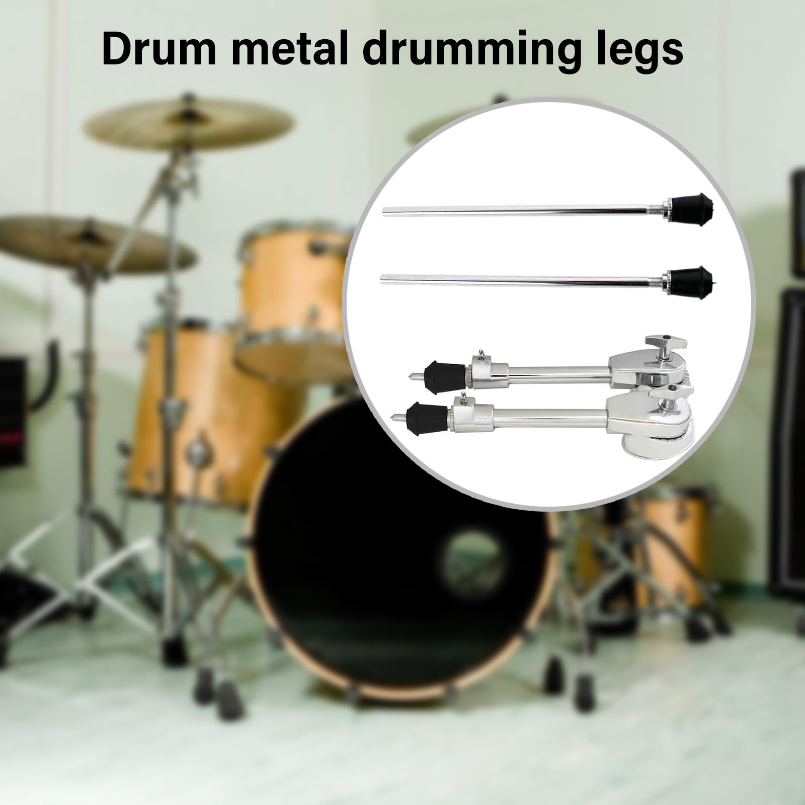 Juego de repuesto para patas de bombo de metal, accesorio de pieza de montaje para instrumentos musicales, bateristas, percusionistas