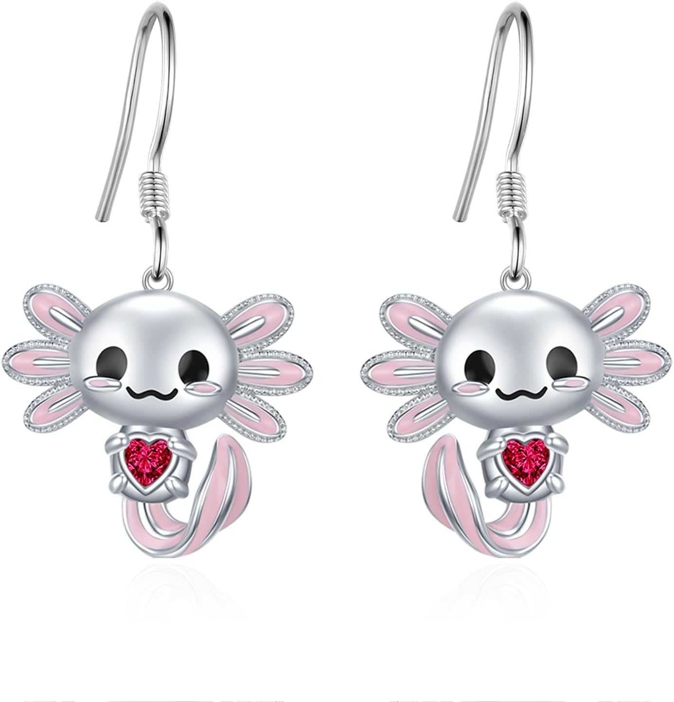 Axolotl Earrings 925 Sterling Silver Axolotl Dangle Earrings Cute Animal Jewelry Gift for Women Girl Daughter