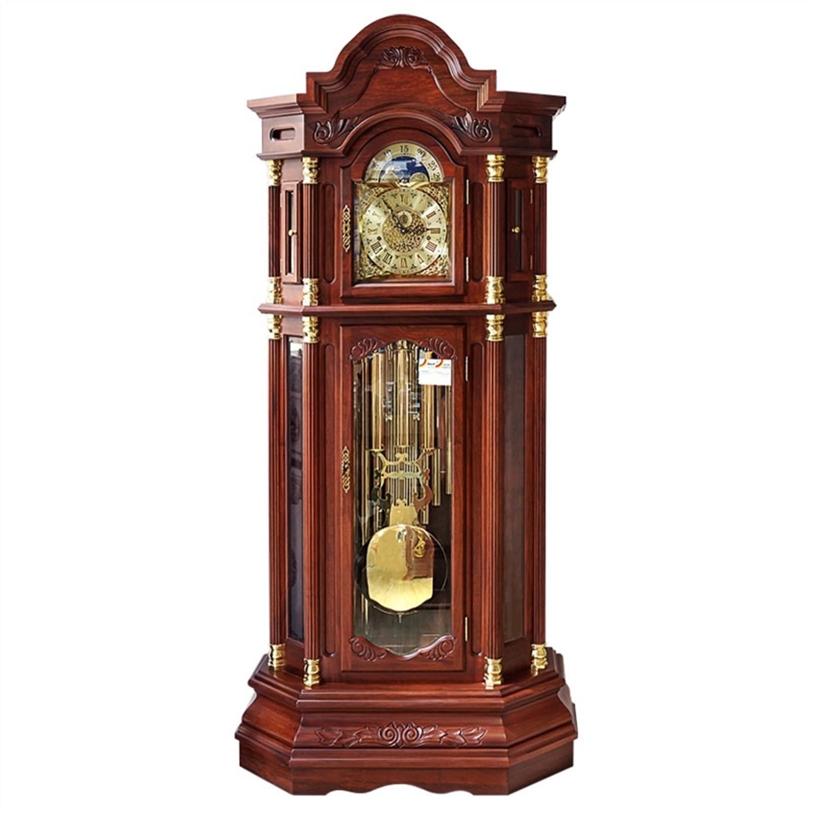 XJOYSL7921 Grandfather Alarm Wooden Floor Clock Standing European Style Small Living Room Chinese Retro Home Floor Clock