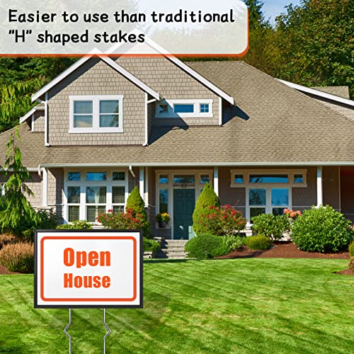 Heavy Duty Metal Wire Stakes for Garden Lawn Signs - 36 Pack 13'' Alternative to H Frame for Corrugated Plastic Yard Sign Holder - Image 3