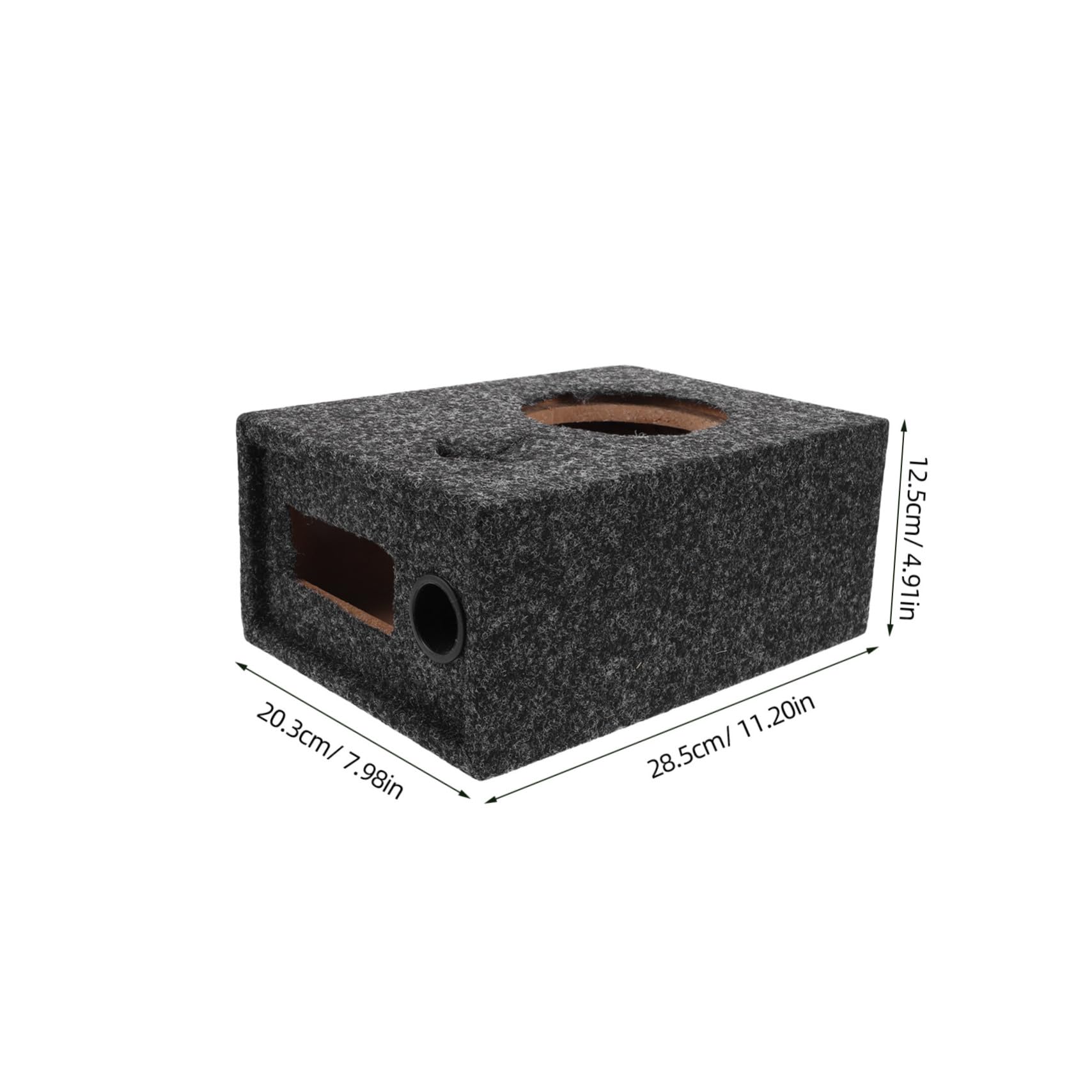 Cabilock Caja de Subwoofer para Automóvil Diseño Ultrafino y Ahorro de Espacio, Caja de Audio para Vehículo Hecha de Madera y Fieltro, Adecuado para Instalación DIY en Coche