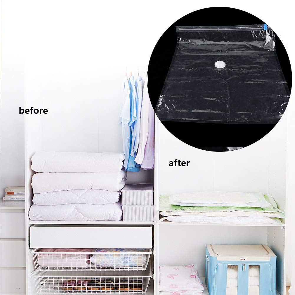 5 Pack Space Saver Bags Vacuum Storage Bags, Small Compression Zipper - Image 3
