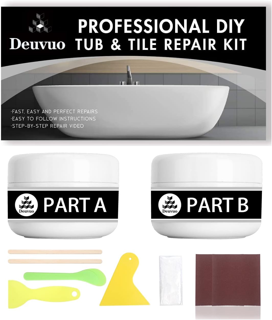 Cramer S203AMZ Ceramic / Enamel Repair Kit for Baths, Sinks and Counter