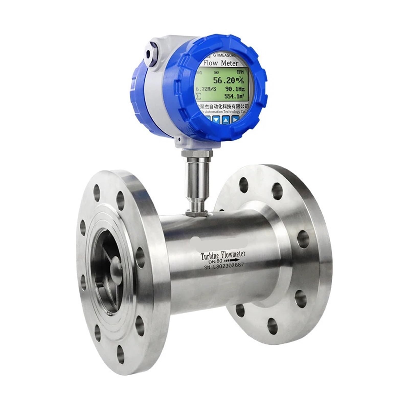 KSZHZYMGX Measurement Turbine Flowmeter Digital 4-20mA(DN50)