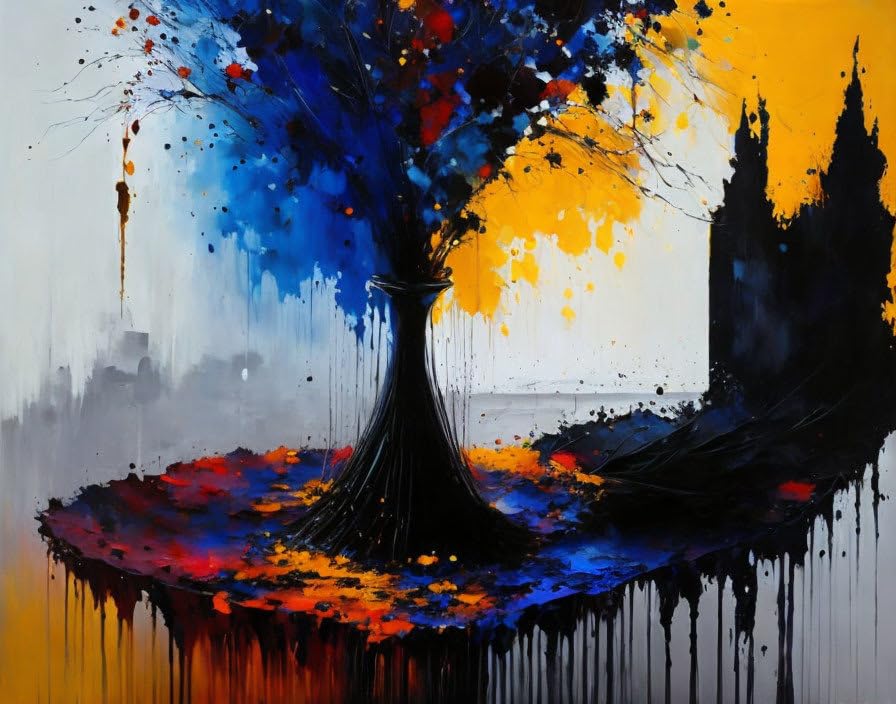 Peinture sur toile nature morte pour salon mystique XcBAIHOUD