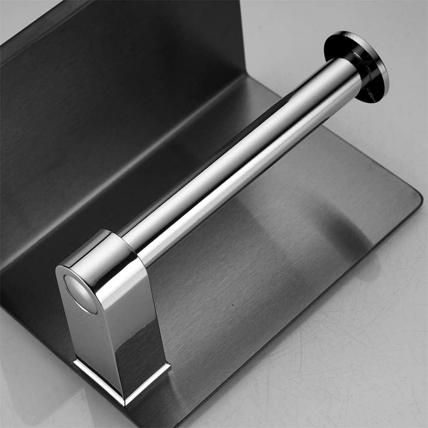 Doppel-Toilettenpapierhalter Mit Ablage – Rostfrei, Gebürstetes Nickel