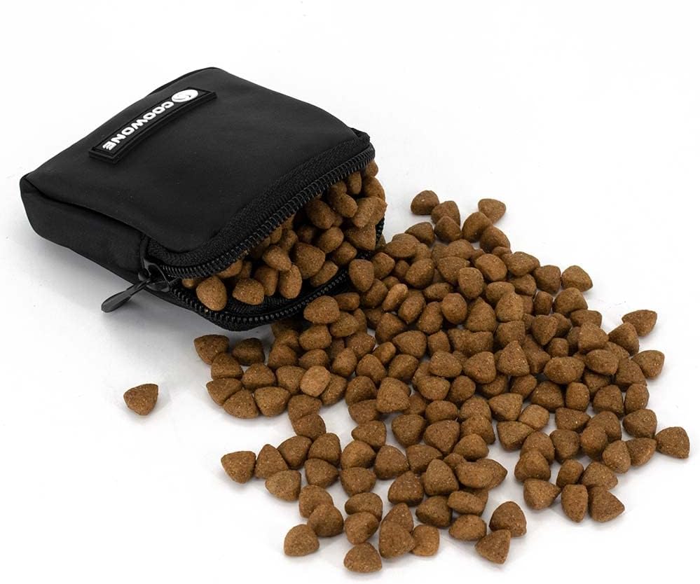 Dog Treat Pouch 2 PCS, Waterproof Small Dog Treat Bag for Leash, Hands Free Dog Walking Bag with Carabiner, Dog Poop Bag Holder for Pet Puppy Travel or Outdoor Use, Zipper Closure to Avoid Spilling - Image 5