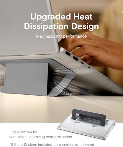 Miniatura 6 de MOFT Soporte para computadora portátil para escritorio, elevador adhesivo de refrigeración para laptop de flujo de aire para disipación de calor con