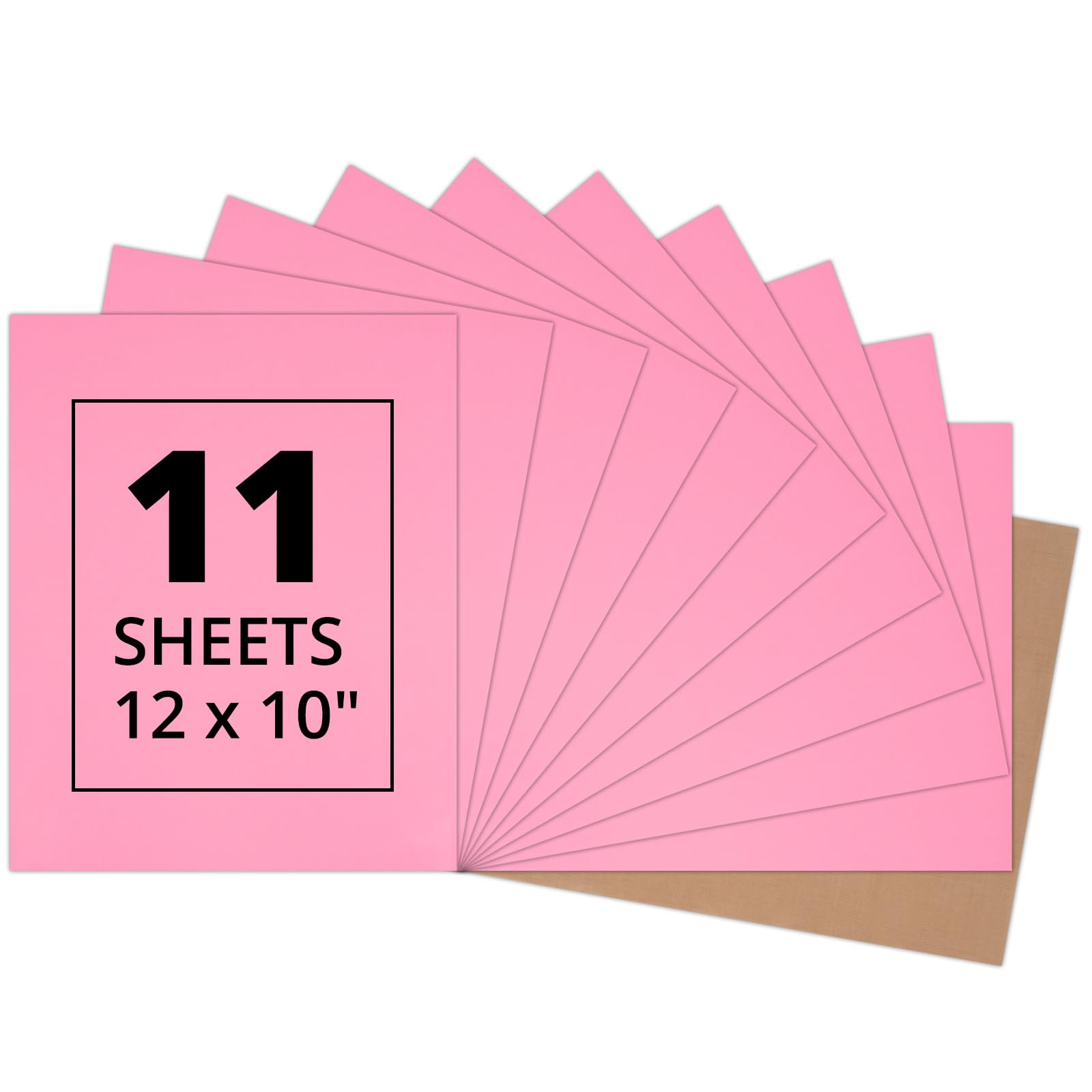 HTVRONTPink HTV Heat Transfer Vinyl Bundle: 11 Pack 12" x 10" Iron on Vinyl for T-Shirt, Heat Transfer Vinyl for Silhouette Cameo or Heat Press Machine