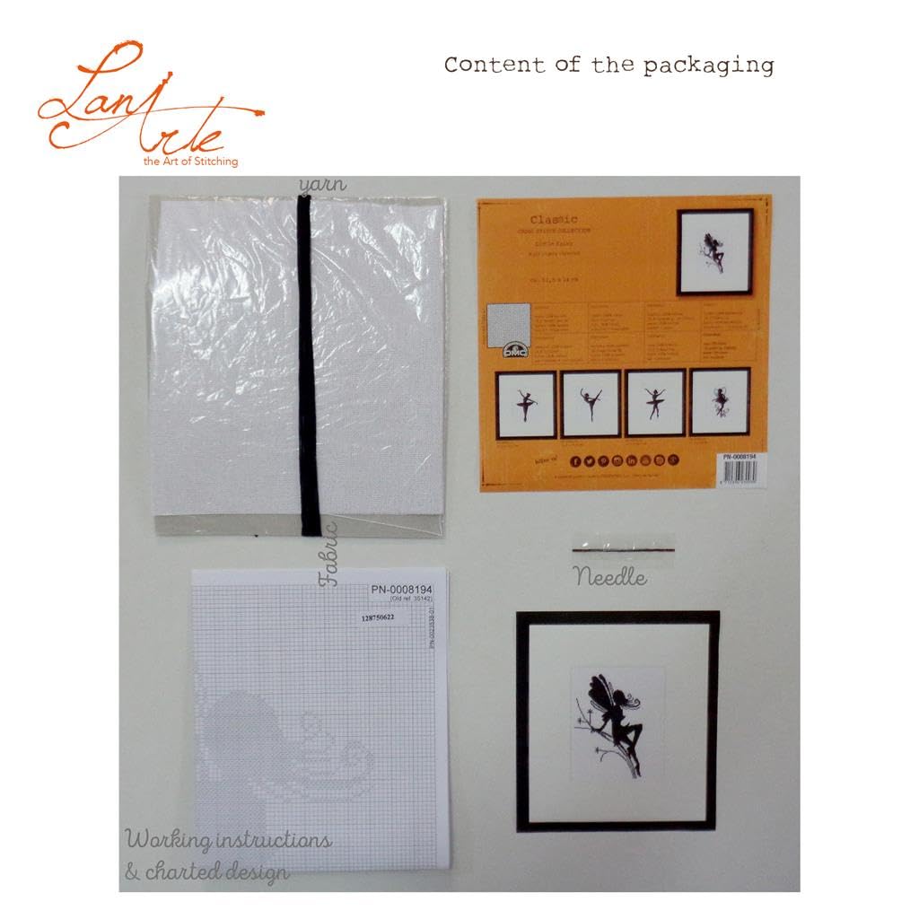 Kit Point De Croix Lanarte REFLECTIONS – Motif Adulte 34x43 Cm, Tout Inclus, Fils DMC