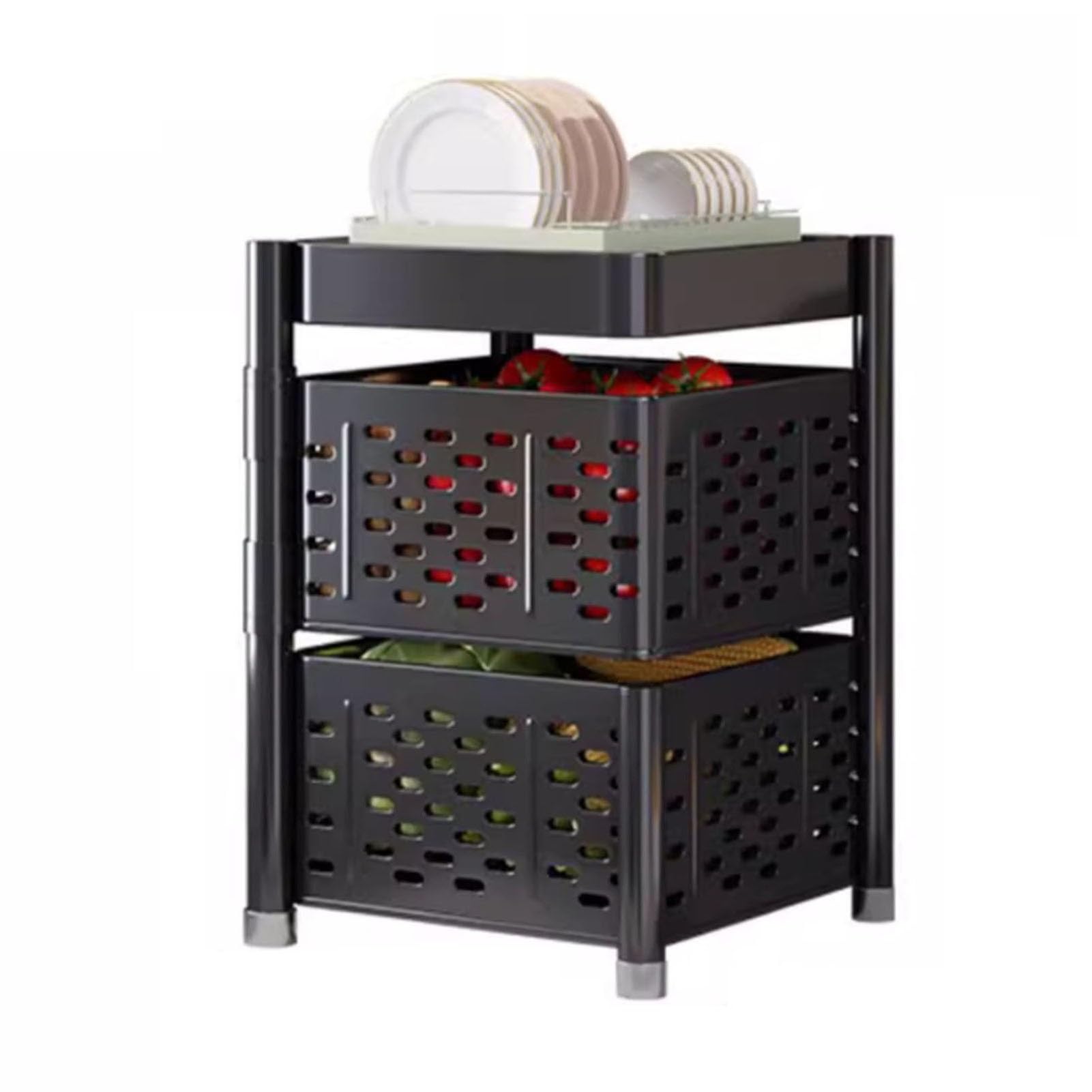Estante giratorio de cocina para organizar tus frutas de forma moderna