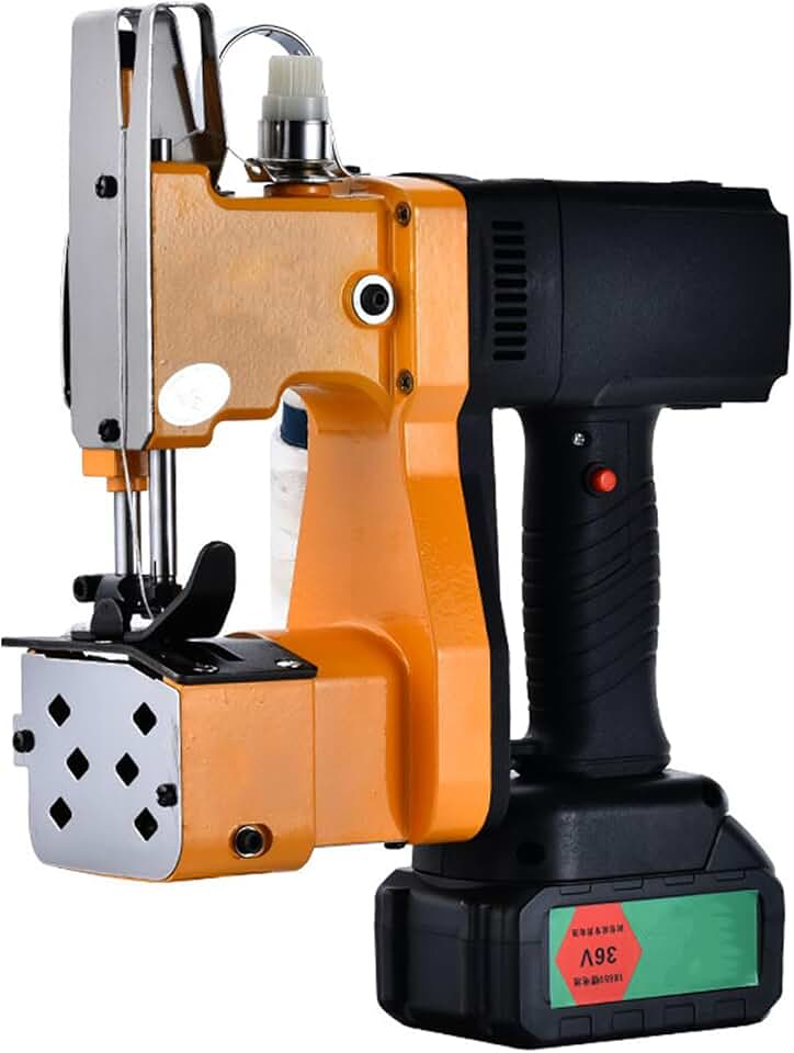 Máquina de costura de selagem, máquina de bordar de corrente portátil, máquina de costura de selagem de mini saco, corte automático de linha, adequada para linho, couro de vaca tecido