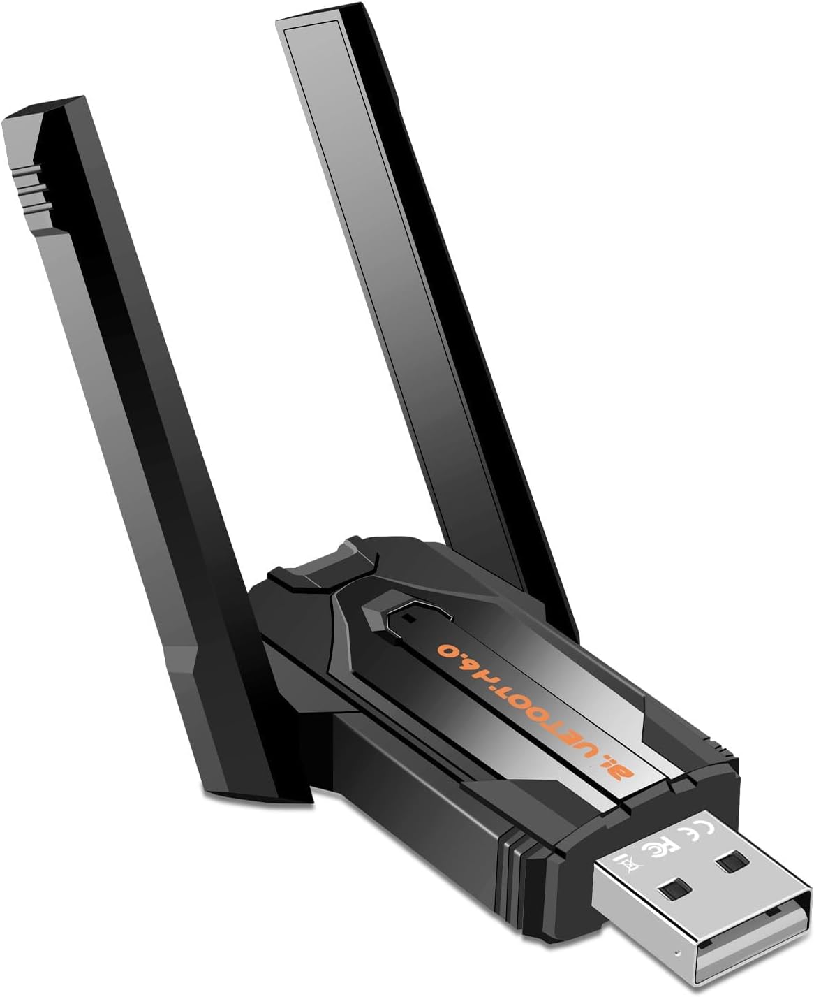 Bluetooth 6.0 Adapter USB Dongle für PC, USB Bluetooth Stick für Maus, unterstützt bis zu 5 Geräte gleichzeitig, große Reichweite, niedrige Latenz, kompatibel mit Windows 11/10/8.1, Doppelte Antenne