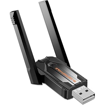 Bluetooth 6.0 Adapter USB Dongle for PC USB Bluetooth Stick for Mouse Supports up to 5 Devices Simultaneously Long Range Low Latency Compatible with Windows 11/10/8.1 Double Antenna