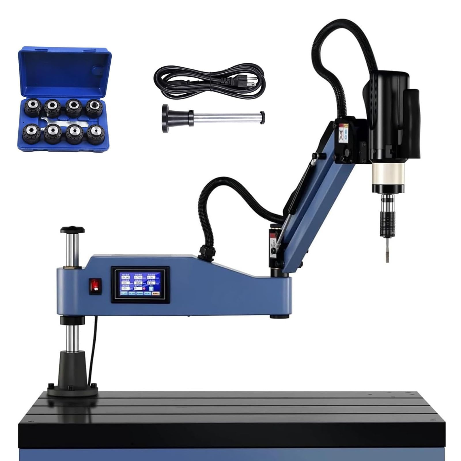 Trapano Maschiatore con Servomotore a Braccio Universale, Macchina maschiatrice elettrica, 0-312 Giri/min, Macchina maschiatrice CNC, Macchina Maschiatrice Multidirezionale M3-16