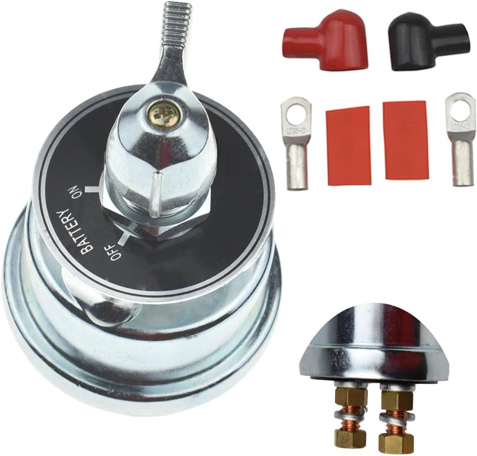 High Current Master Battery Disconnect Isolator Switch with Face Plate Heavy-Duty 2 Post Kit for Marine Boat Car Rv ATV Vehicles