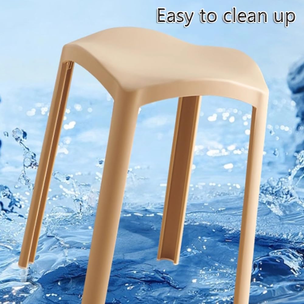 Taburete Plástico 45cm Sillas De Cocina Taburetes Apilables Sillas Terraza
