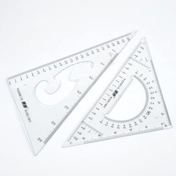 Compass Geometry Portable Precision Geometry Protractor Drawing Tools Math Geometry Kit Combination Plotter Set with Cloth Bag for Student Drafting Compass
