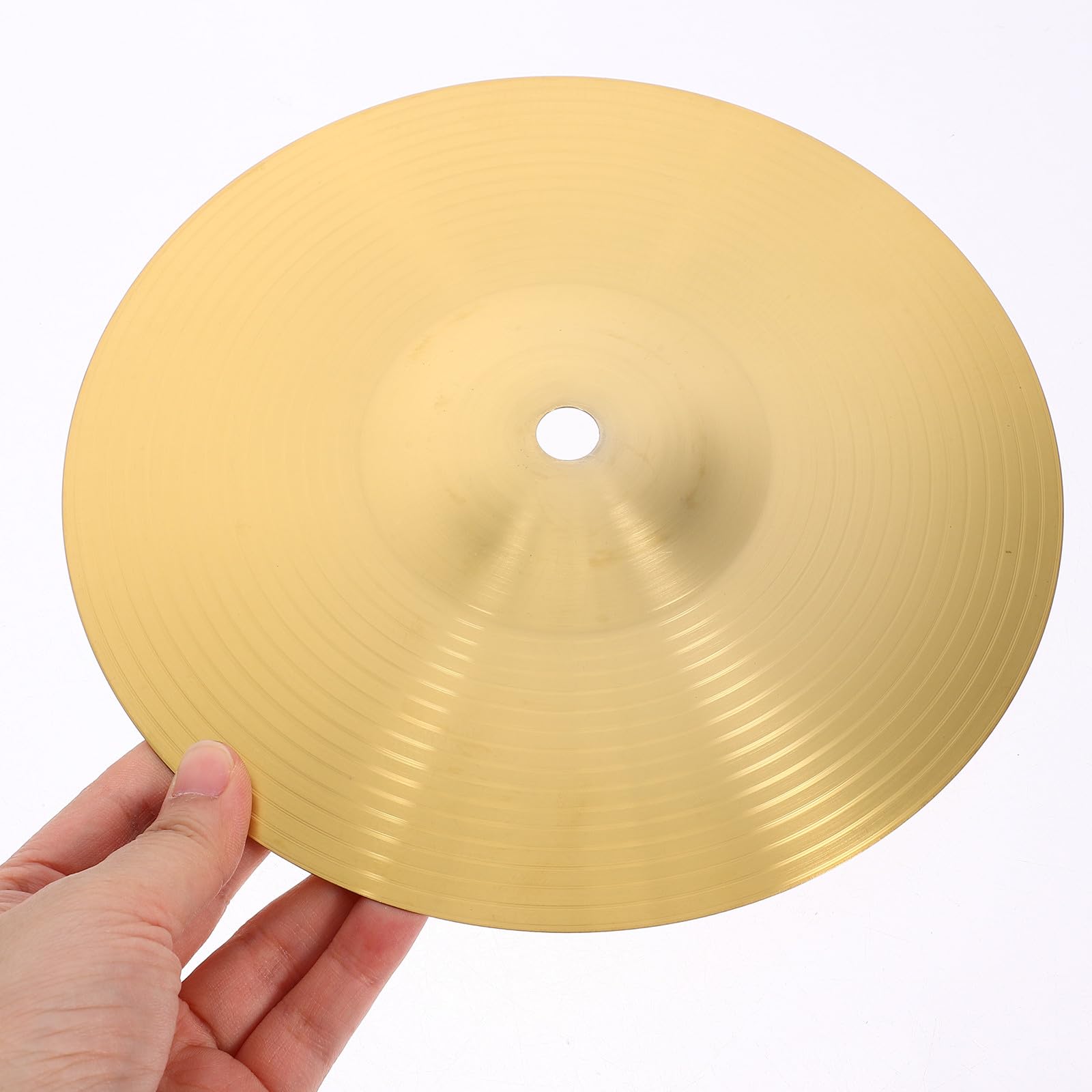 Generico Set di 2 Piatti Crash Resistenti a Danni senza Bave per Batteria Jazz in Ottone Oro per Esercitazioni di Batteria Musicale