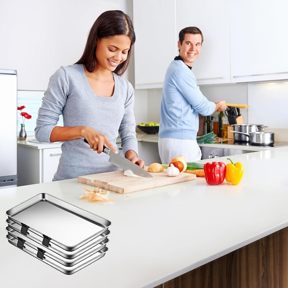Backblech-Stapler Set – 20 Stück, Blau, Platzsparend Für Bleche Im Küchenschrank