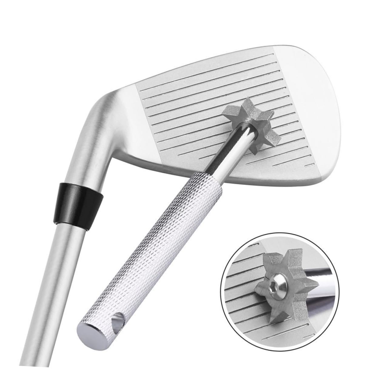 VANZACK Schlägerrillen-Schärfwerkzeug Golf Club Groove Sharpener Re-Grooving Tool for Golf Clubs Golf Club Groove Cleaning Brush Keulenschärfer Club-Reinigungswerkzeug Reiniger Zubehör