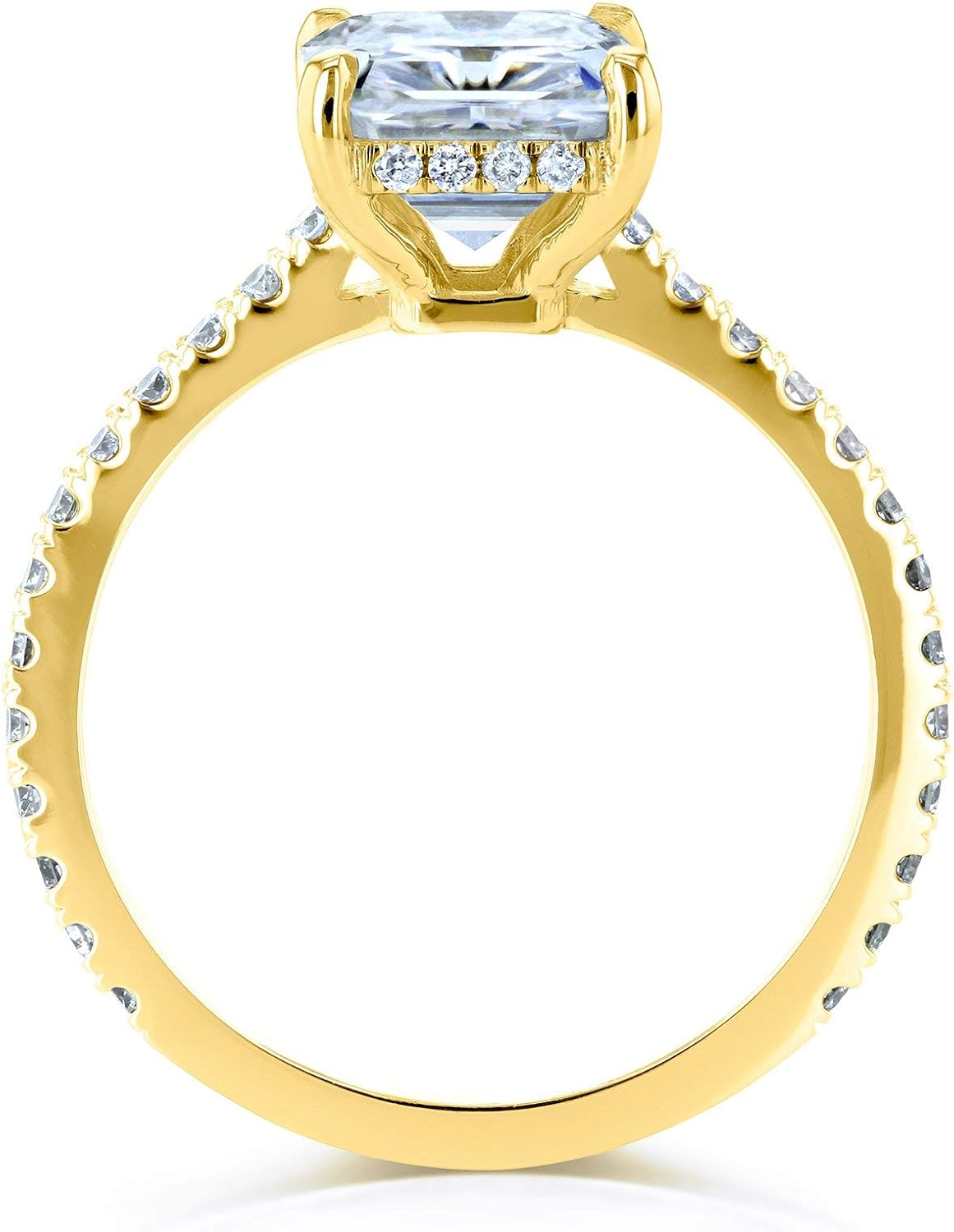 Kobelli Radiant-cut Moissanite Engagement Ring 3 1/10 CTW 14k Yellow Gold