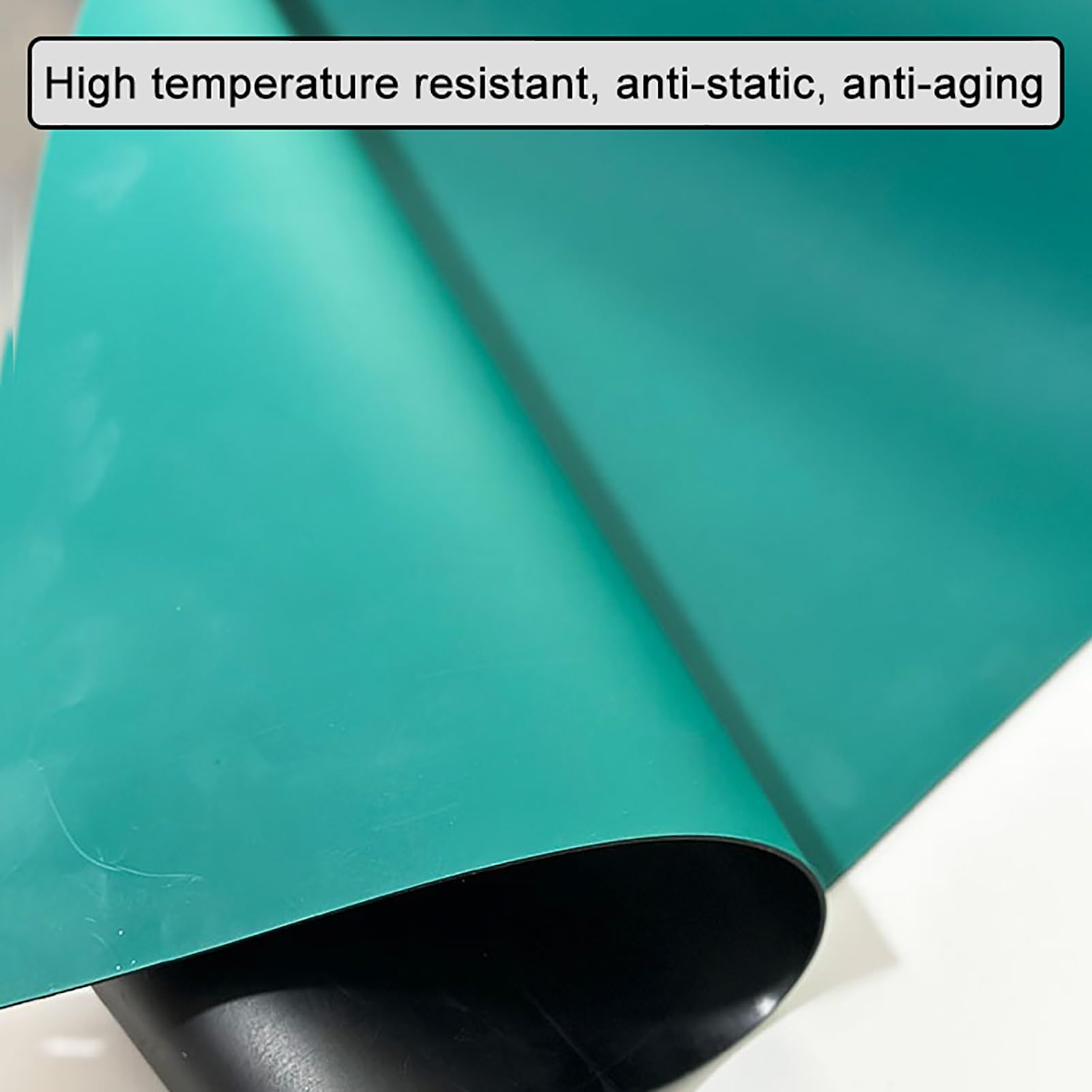 Tappetino antistatico per banco da lavoro in gomma resistente alle alte temperature, per laboratorio e manutenzione, spessore 3 mm, ideale per superfici di lavoro (60 x 1000 cm)