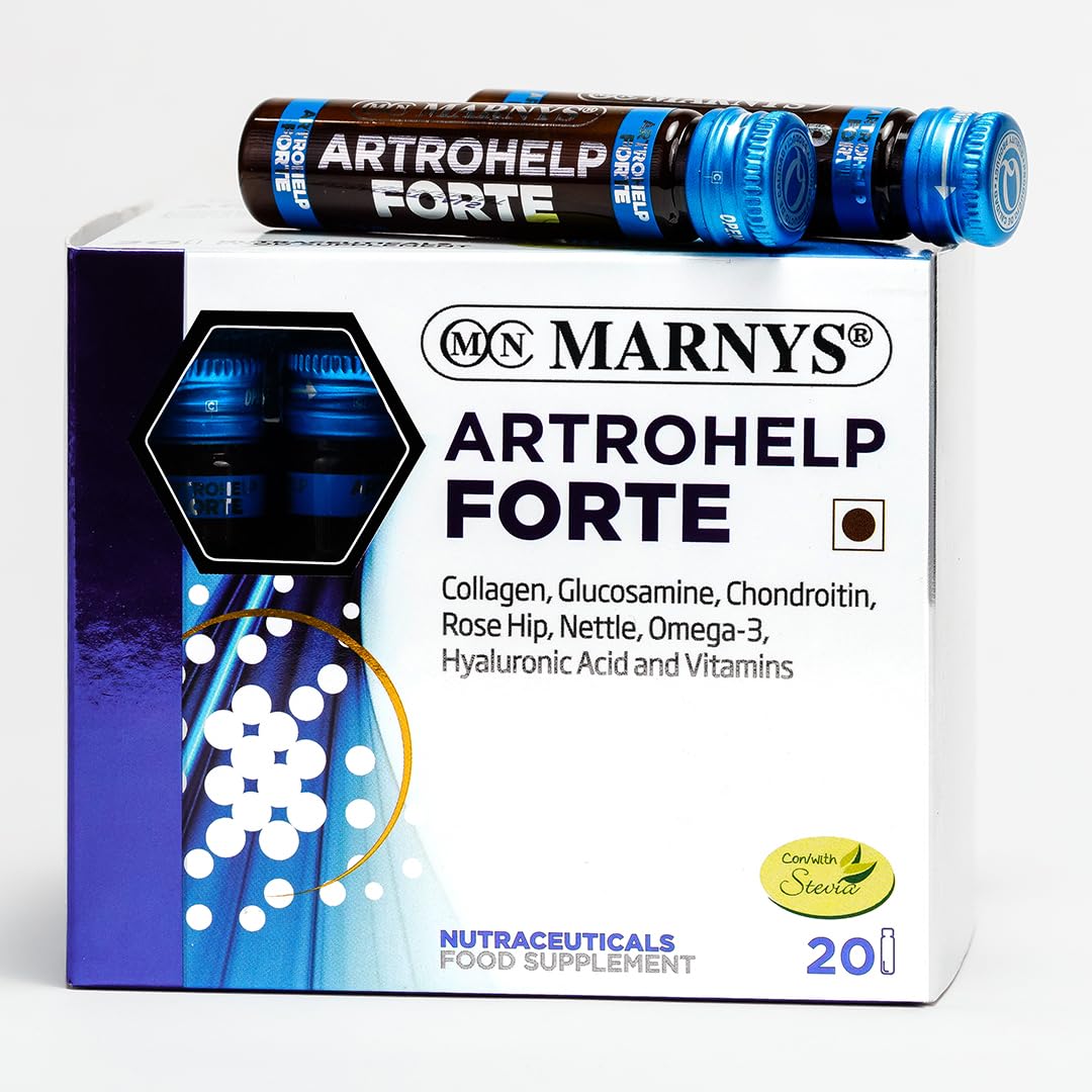 Artrohelp Forte Hydrolysed Collagen, Omega 3, Glucosamine, Chondroitin, Rose hip, Nettle, Hyaluronic acid & vitamins | 20 vials (20 x 10 ml)