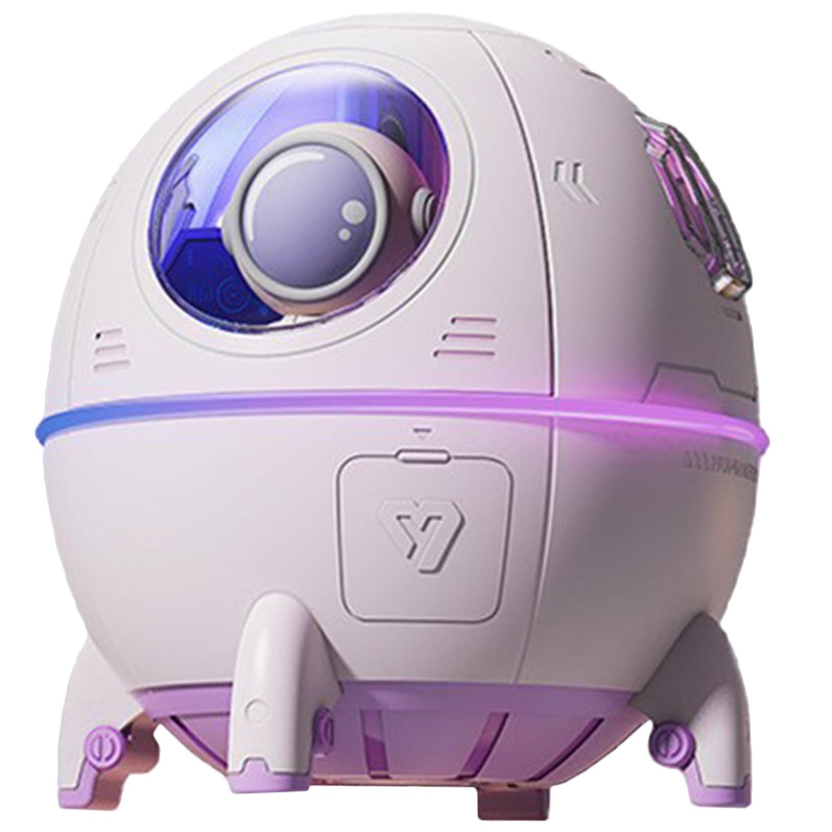 Humidificador de Aire para Bebés Luz Nocturna Colorida Diseño Nave Espacial Capacidad 220ml Silencioso para Dormitorio y Oficina