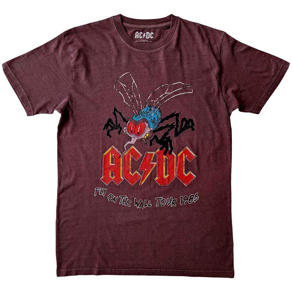 Paradiso Clothing Unisex Red Ac/Dc Fly On The Wall Tour T Shirt - L