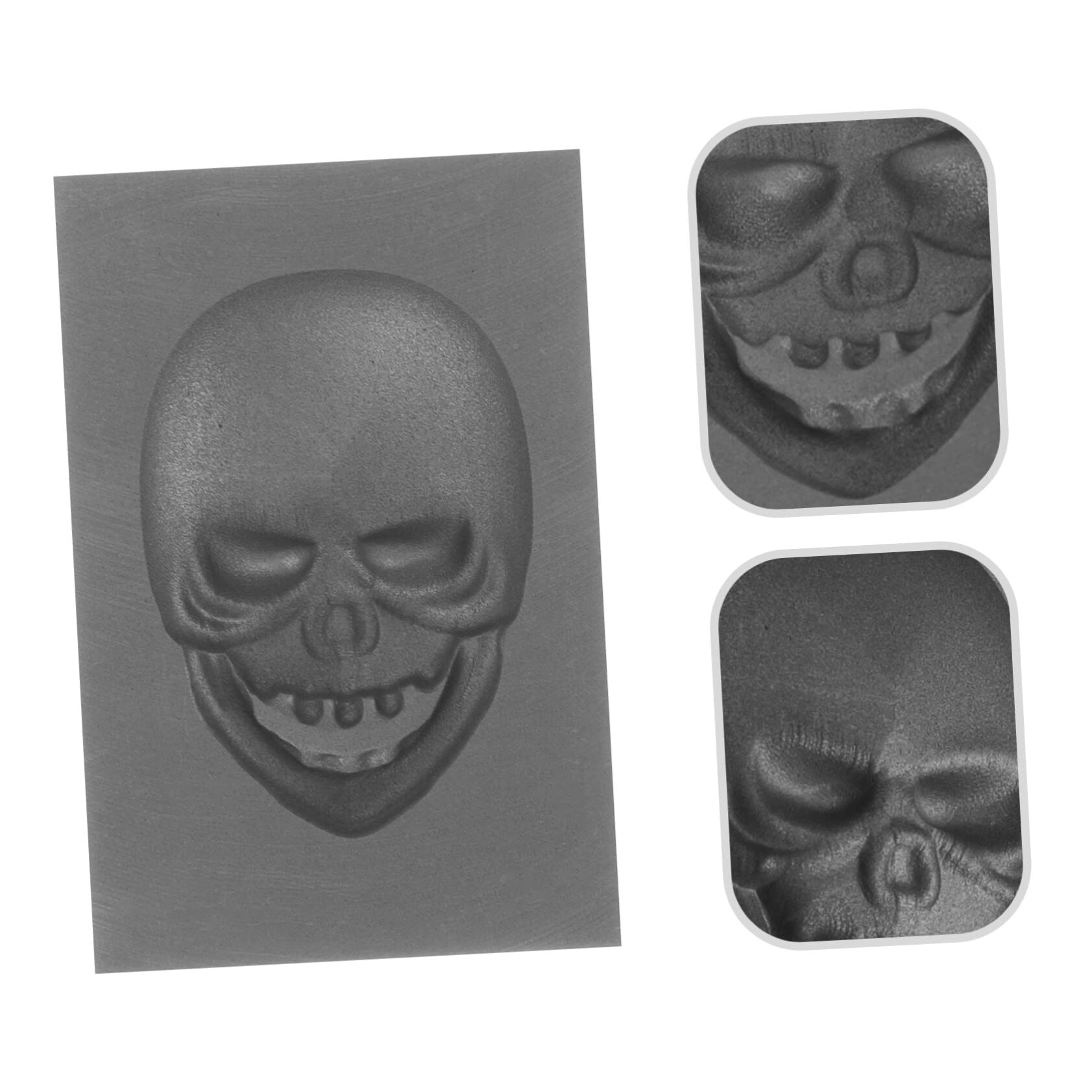 Cabilock Molde de Lingotes de Grafito Forma de Calavera Herramienta para Fundición de Grafito para Proyectos de Bricolaje y Escultura