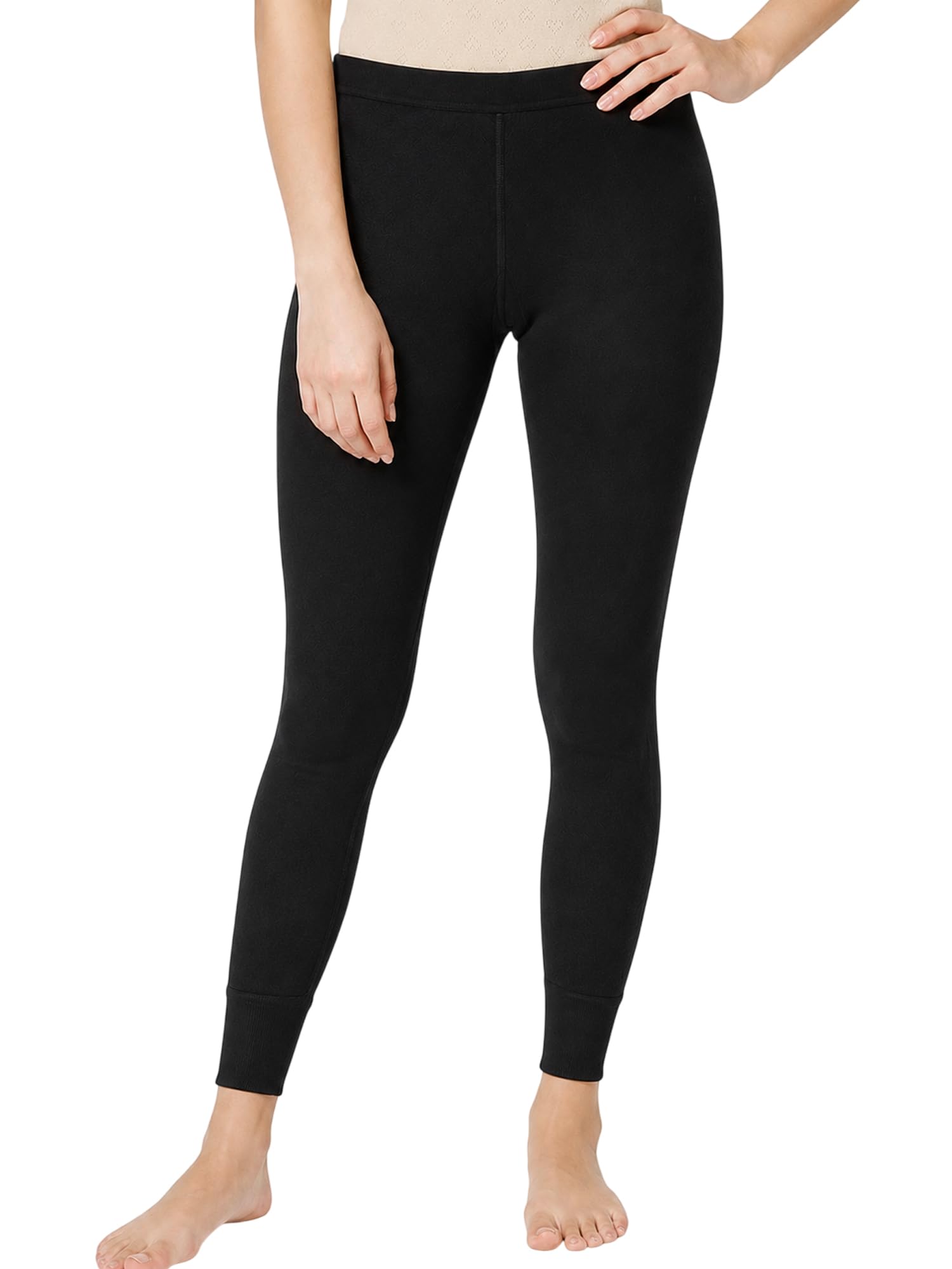 heat max women's fleece skinny fit thermal fleece lower solid pack of 1