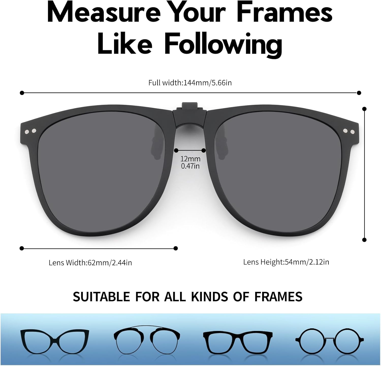 Solsun Polarized Clip on Sunglasses for Men Women UV Protection Anti Glare Driving Fishing Glasses - Image 3