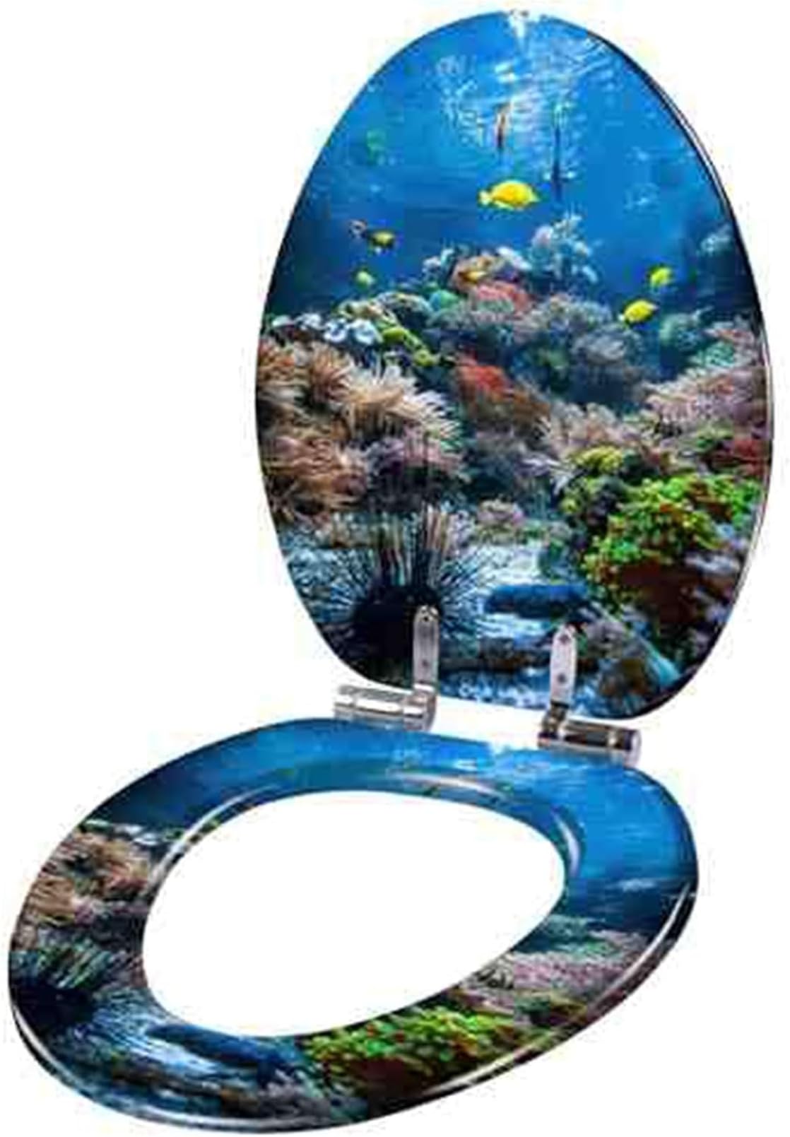 Resin Toilet Seat, Quick Release, Soft Close Slow Hinge, Transparent Toilet Lid, Durable Bathroom Accessory