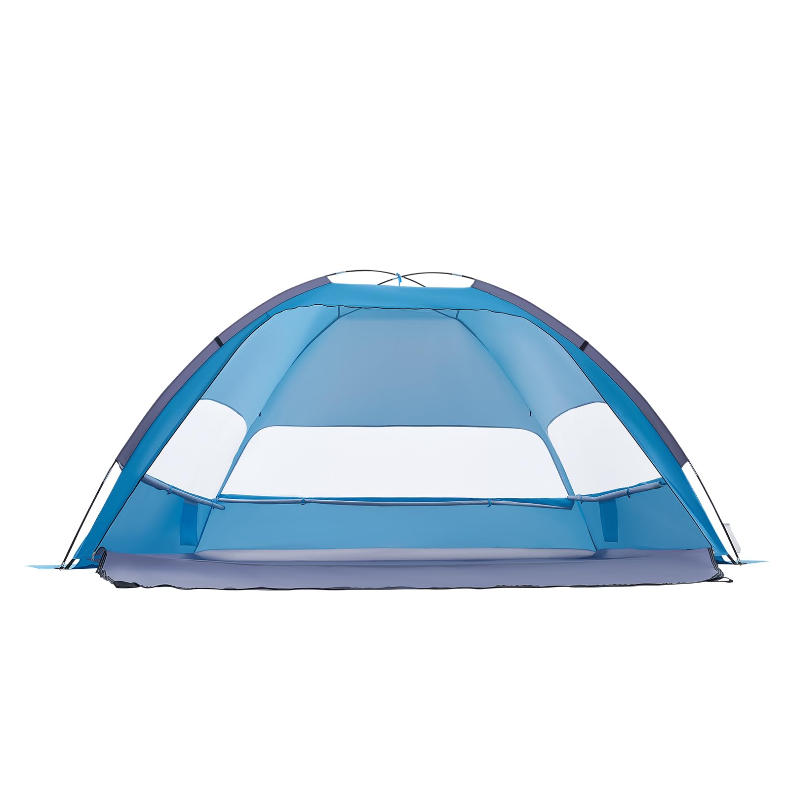 VEVOR Tenda da Spiaggia Parasole per Mare per 4 Persone, Tenda da Sole Portatile con Borsa per il Trasporto e Ancoraggi a Terra, Ombrellone da Spiaggia Leggero per Campeggio, Pesca, Picnic