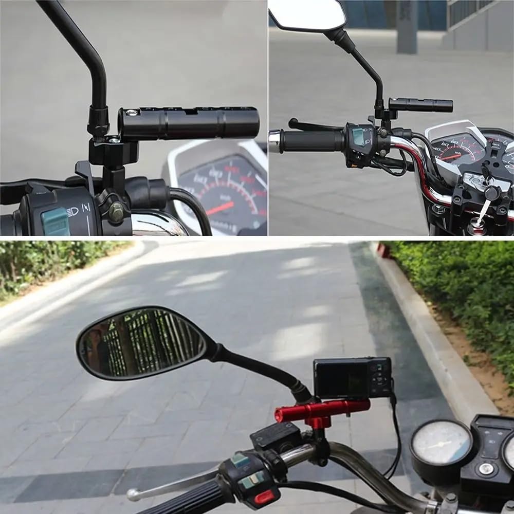 Mostek kierownicy motocykla Przedłużenie lusterka wstecznego motocykla Uchwyt wspornika obrotowego Obróć reflektor motocyklowy Poprzeczka(Blue)