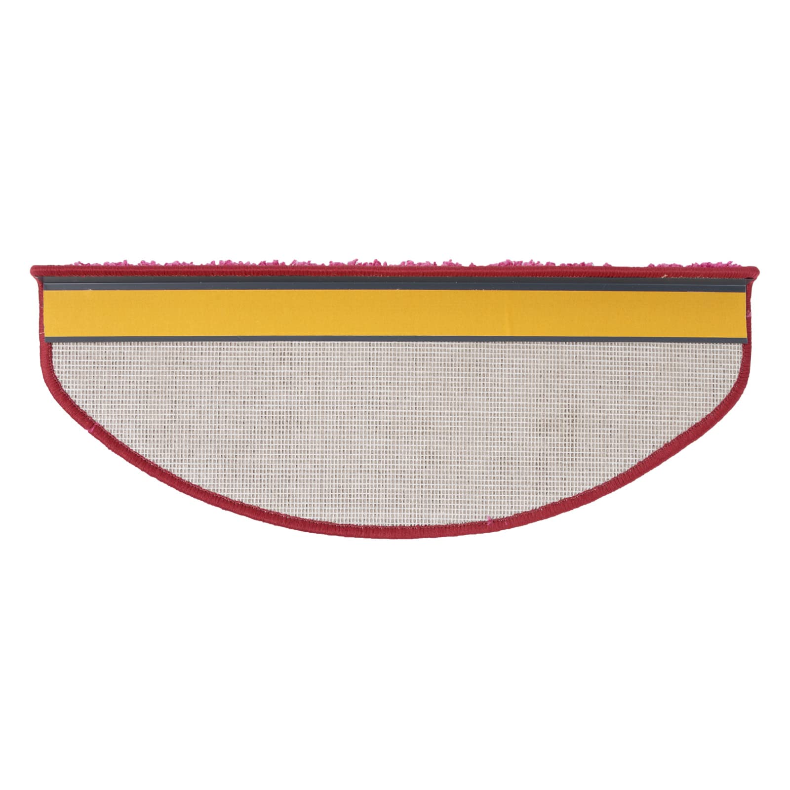 casa pura Shaggy Stufenmatten Barcelona 1 Stück, weicher Hochflor Treppen-Teppich, Treppenstufen Matten, selbstklebend - halbrund - 65 x 23,5cm - Creme