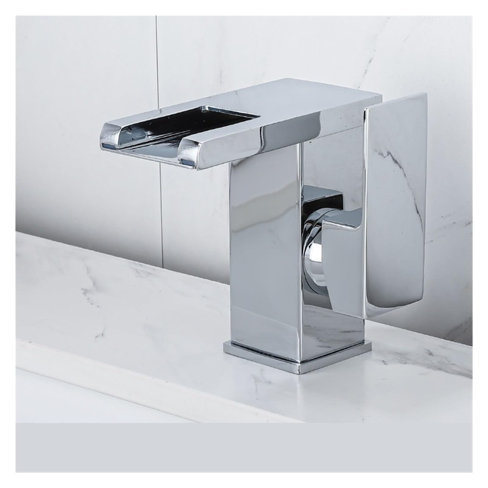 Robinet de cuisine LED noir cascade - Mitigeur évier laiton eau chaude et froide