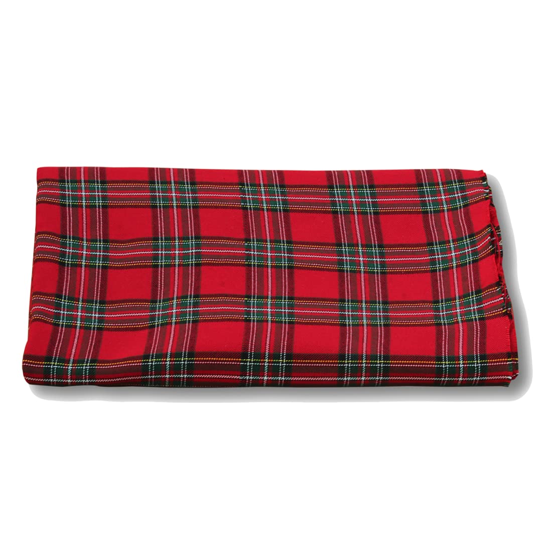 Ruby Fabrics Linings Unstitched Yarn Dyed Red Tartan Checkered Fabric - 58" Wide