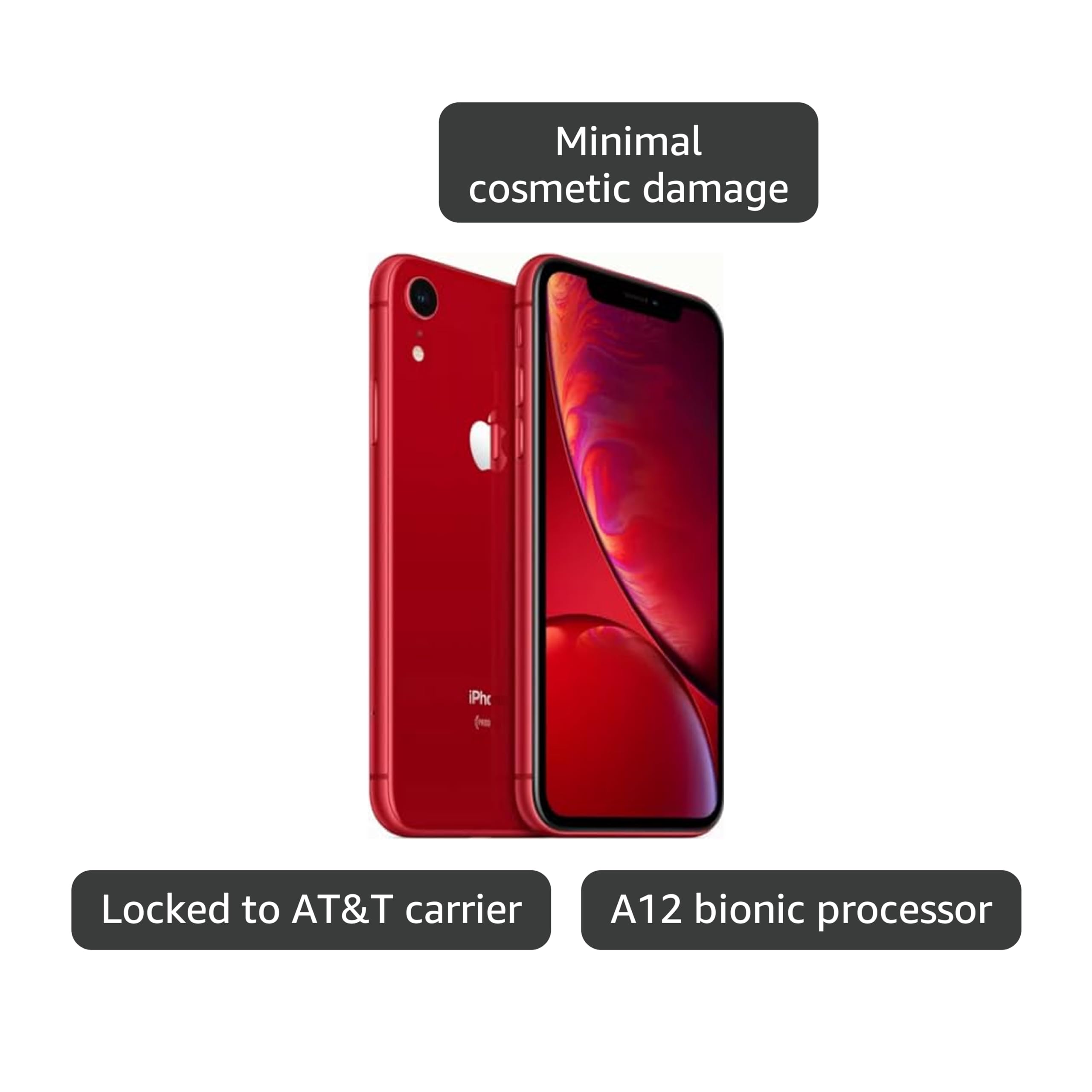 Amazon.com: Apple iPhone XR, US Version, 64GB, Red - AT&T (Renewed