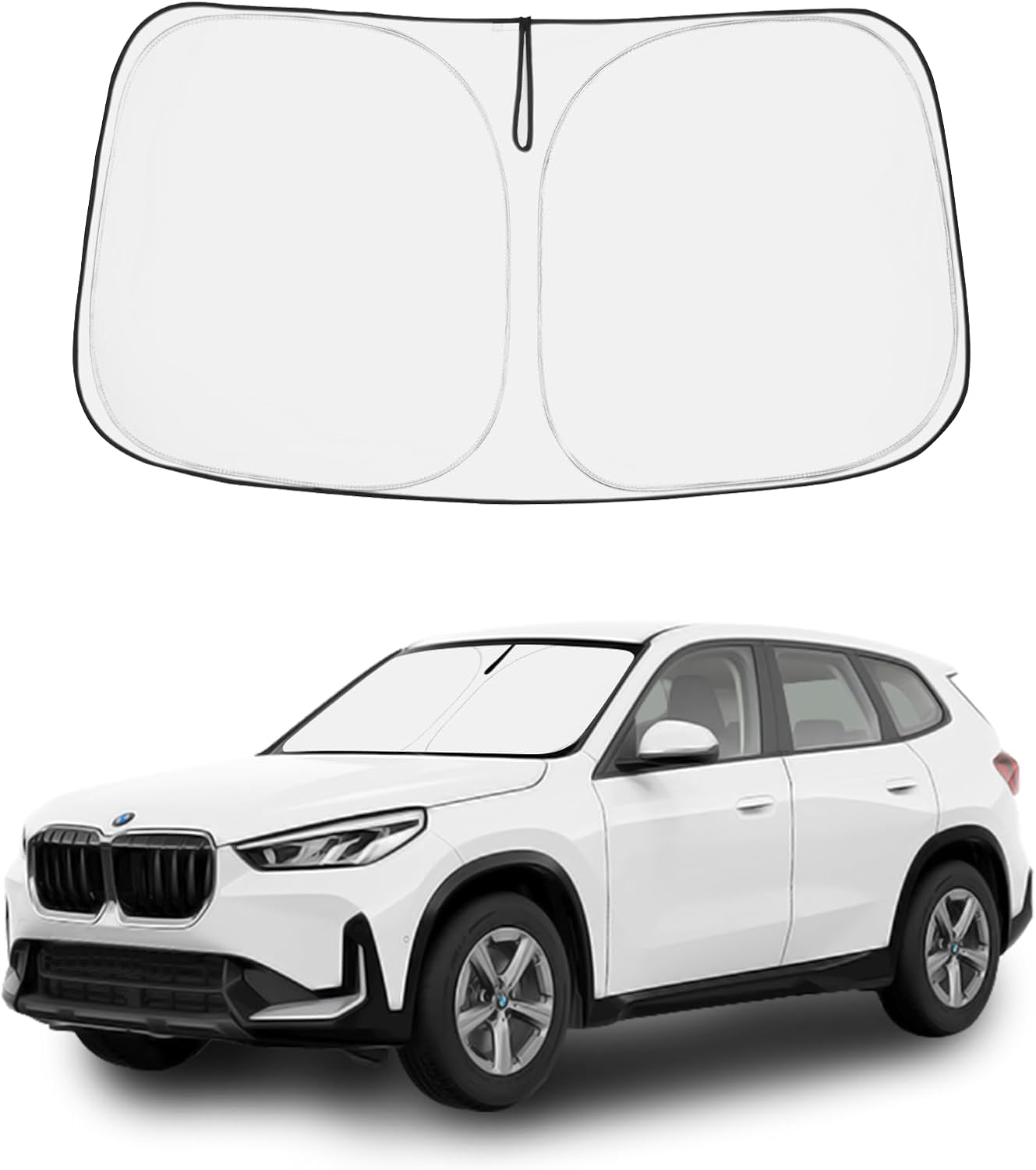 Proadsy 2024 Upgrade Front Windshield Sun Shade Foldable Sunshade Protector Custom Fit 2016-2022 BMW X1 F48 Accessories