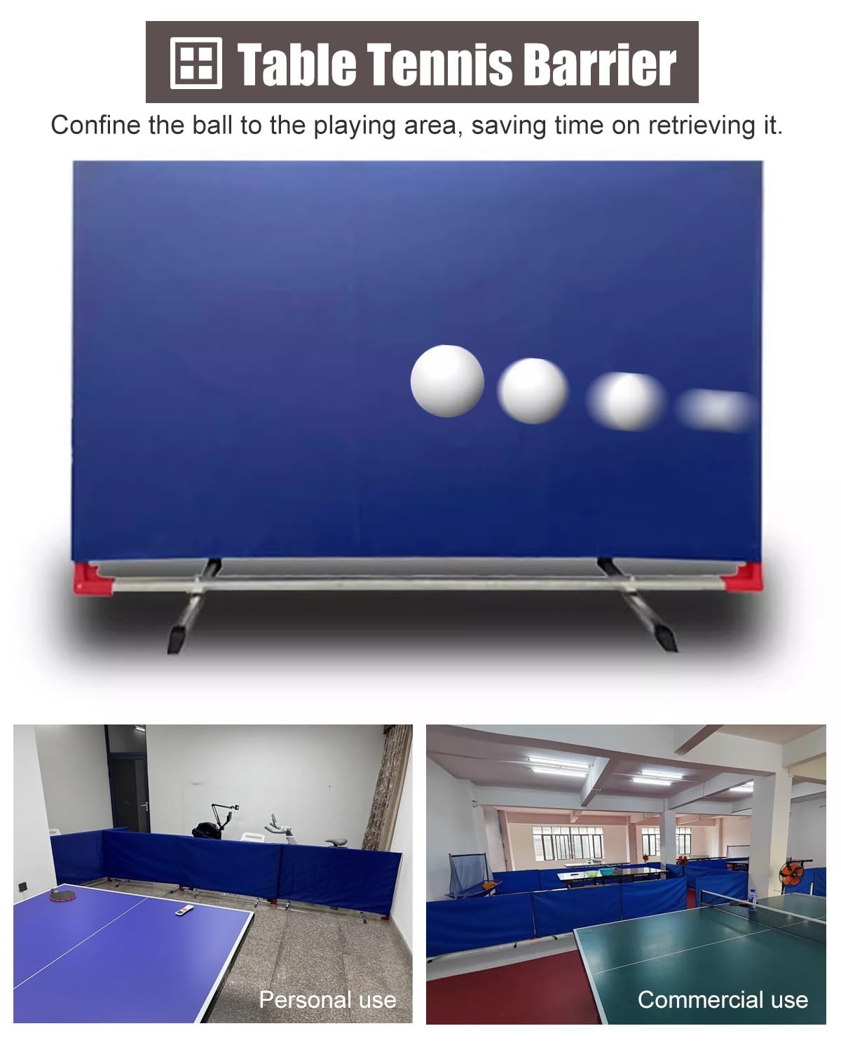 Barriera per campo da ping pong da interno, recinzione da campo da ping pong, divisorio per la privacy del campo da ping pong della scuola della casa della palestra, del campo sportivo