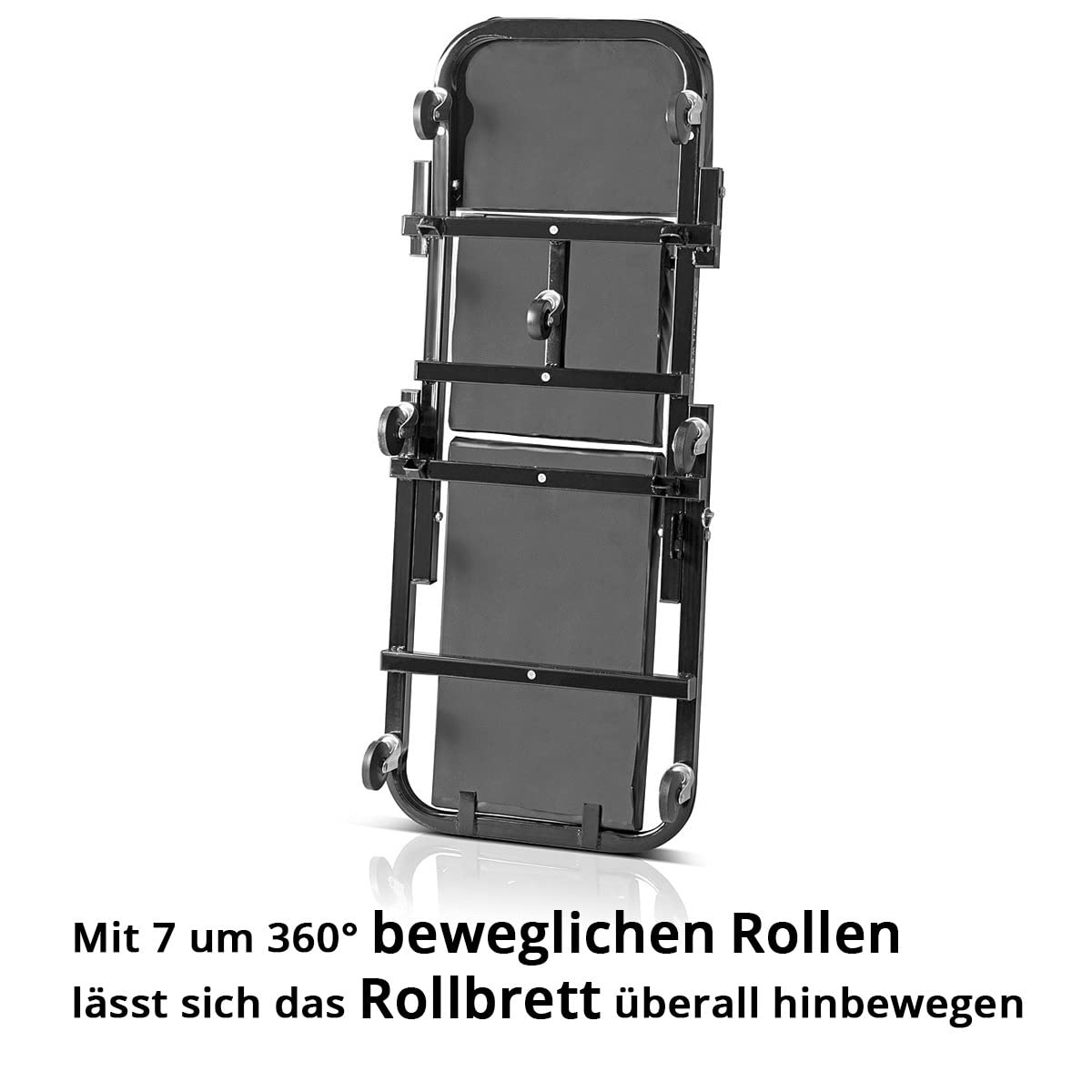 STAHLWERK 2-in-1 Montagerollbrett & Werkstatthocker FRC-40 ST – faltbare Werkstattliege & Montagehocker mit Sitz- & Liegefunktion, bis 150 kg Tragfähigkeit, 7 leichtlaufende 360°-Rollen, PU-Kunstleder