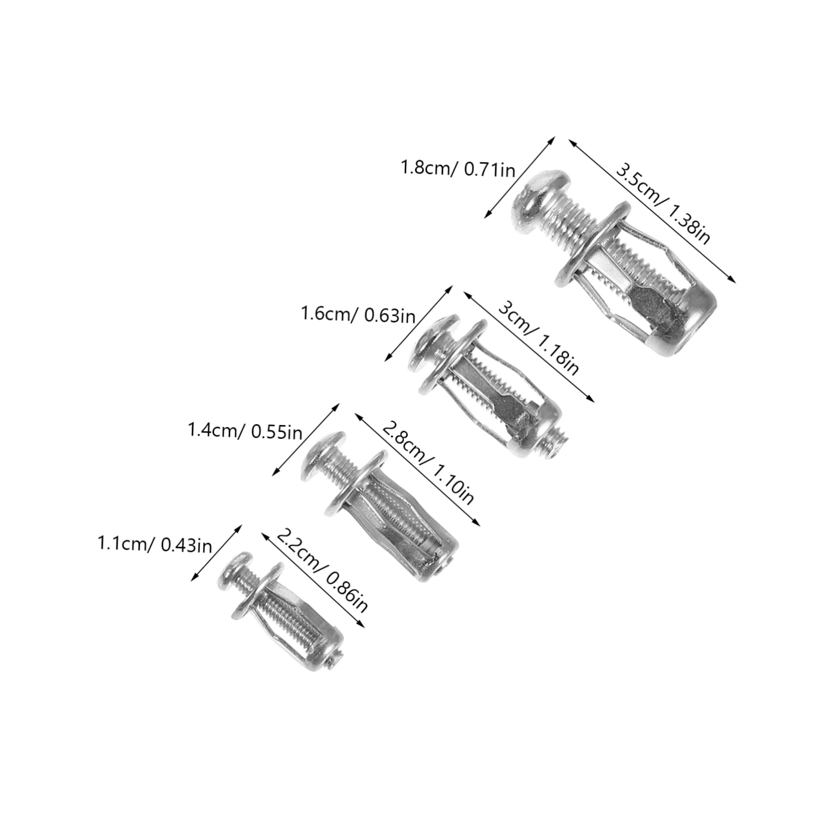 Cabilock 40pcs Expansion Screws for Concrete Walls /m5/ /m8 Metal Wall Anchors Petal Nuts for Drywall